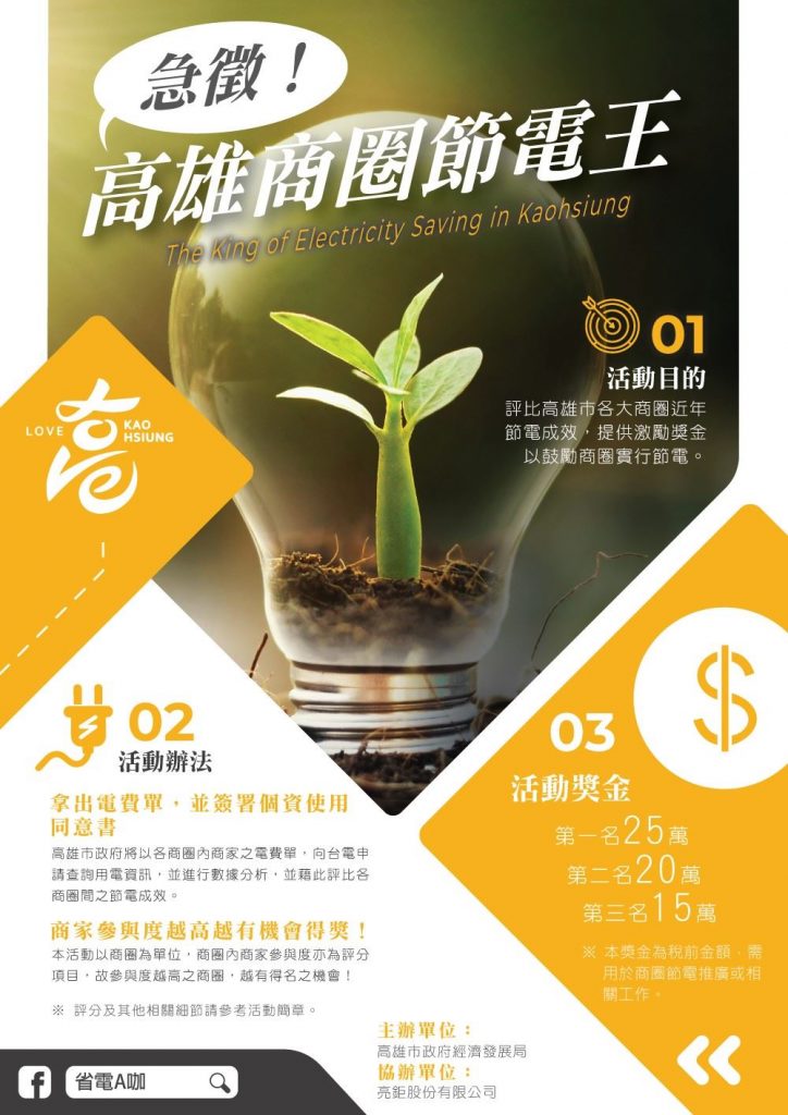 急徵商圈節電王 獎金25萬等你拿！