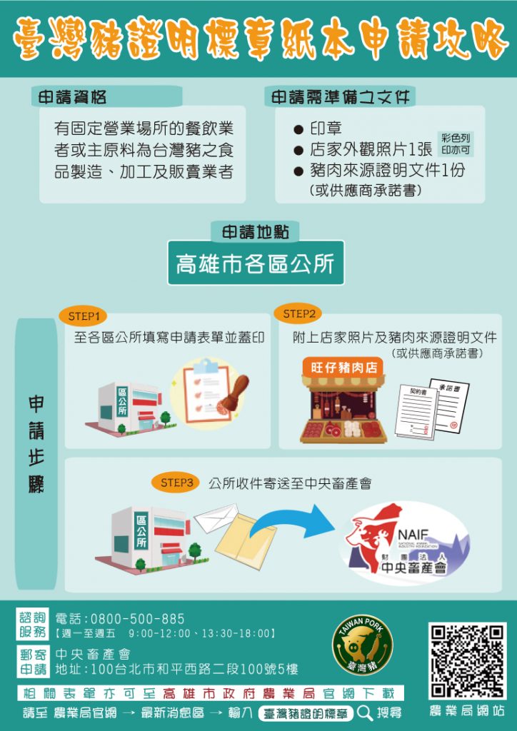 挺國產豬！ 農業局籲業者申請臺灣豬證明標章