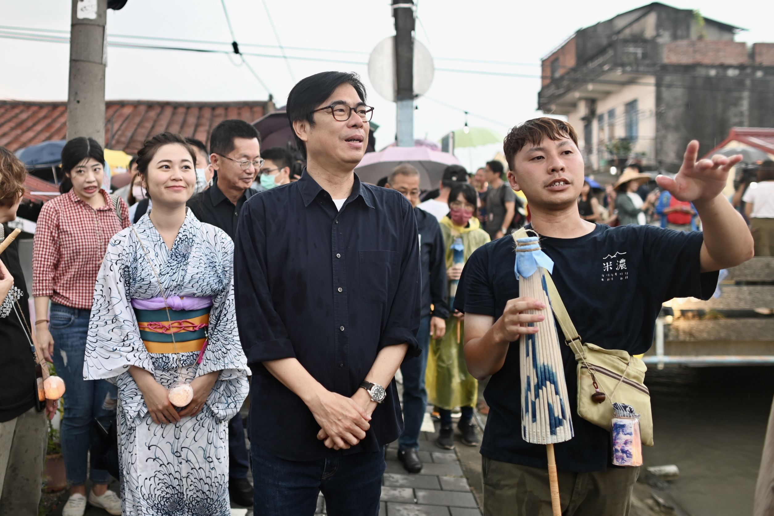 走訪美濃水圳漫旅藝術節 陳其邁推薦小鎮魅力