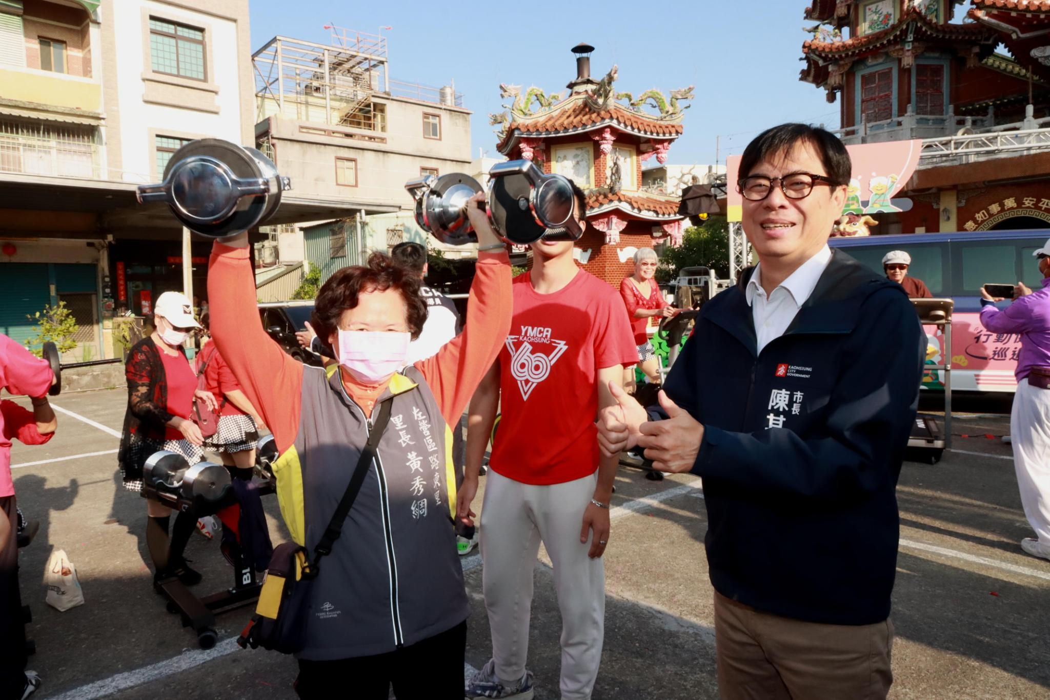 鳳屏宮首發，高市結合日月光打造行動健身房巡迴車